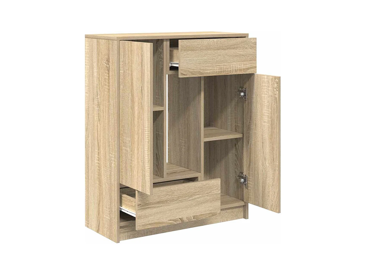Buffet avec tiroirs et portes chêne sonoma 73x31x90 cm