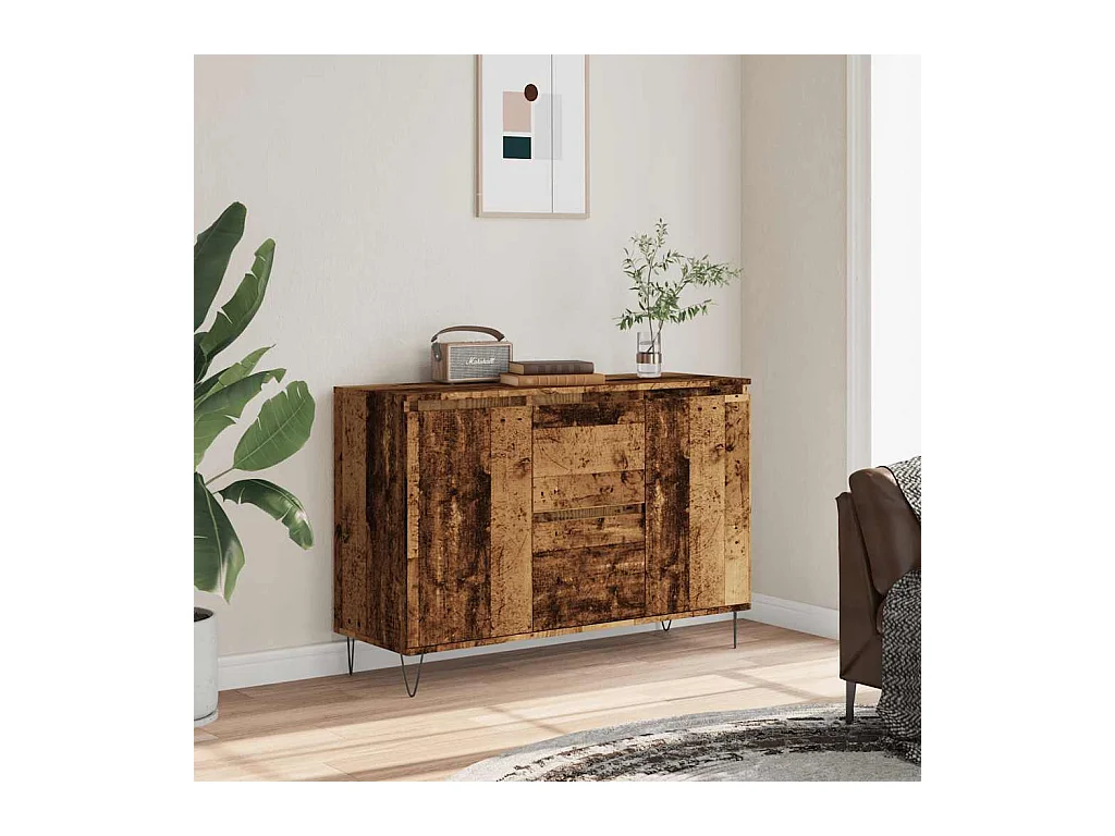 Buffet vieux bois 104x35x70 cm bois d’ingénierie