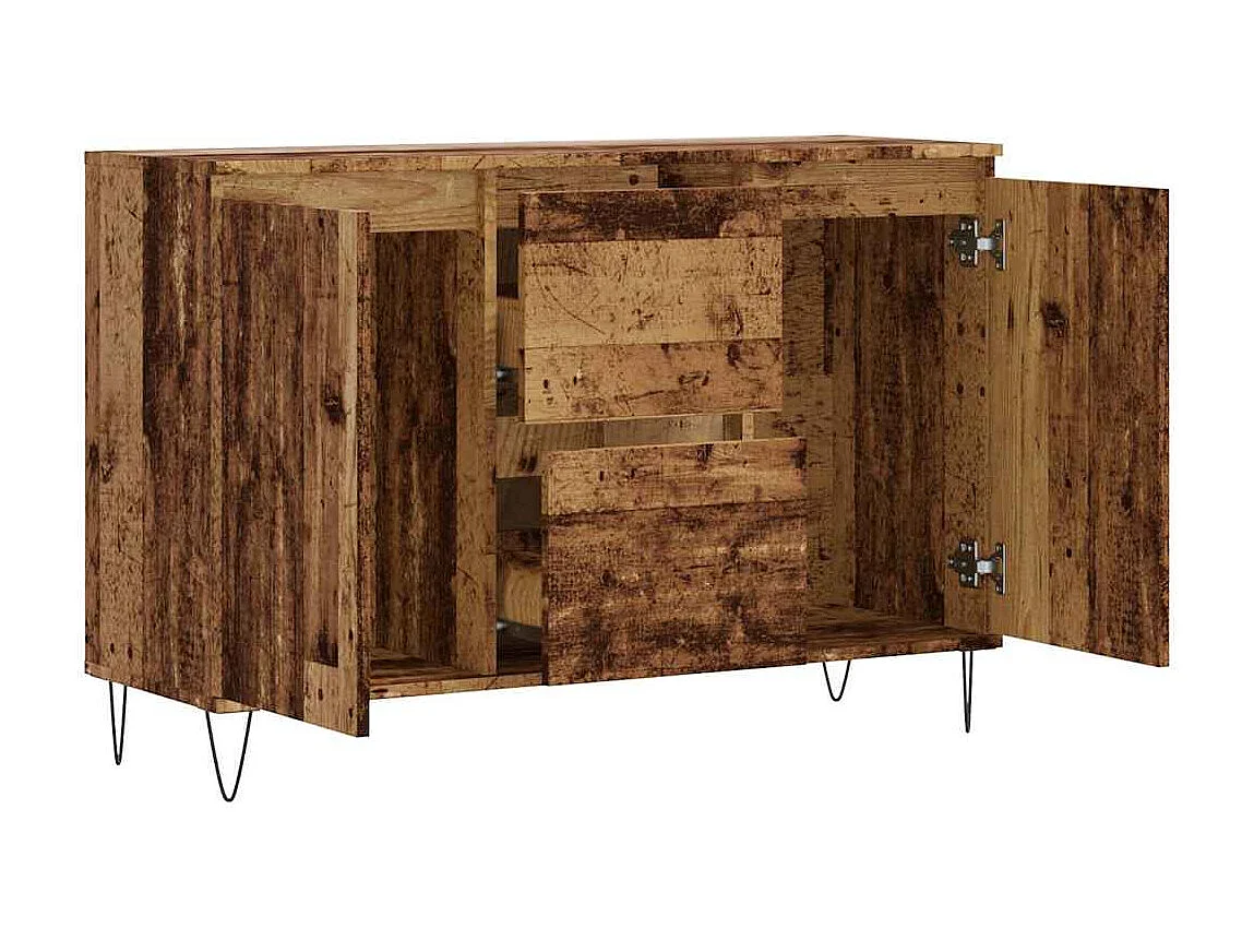 Buffet vieux bois 104x35x70 cm bois d’ingénierie