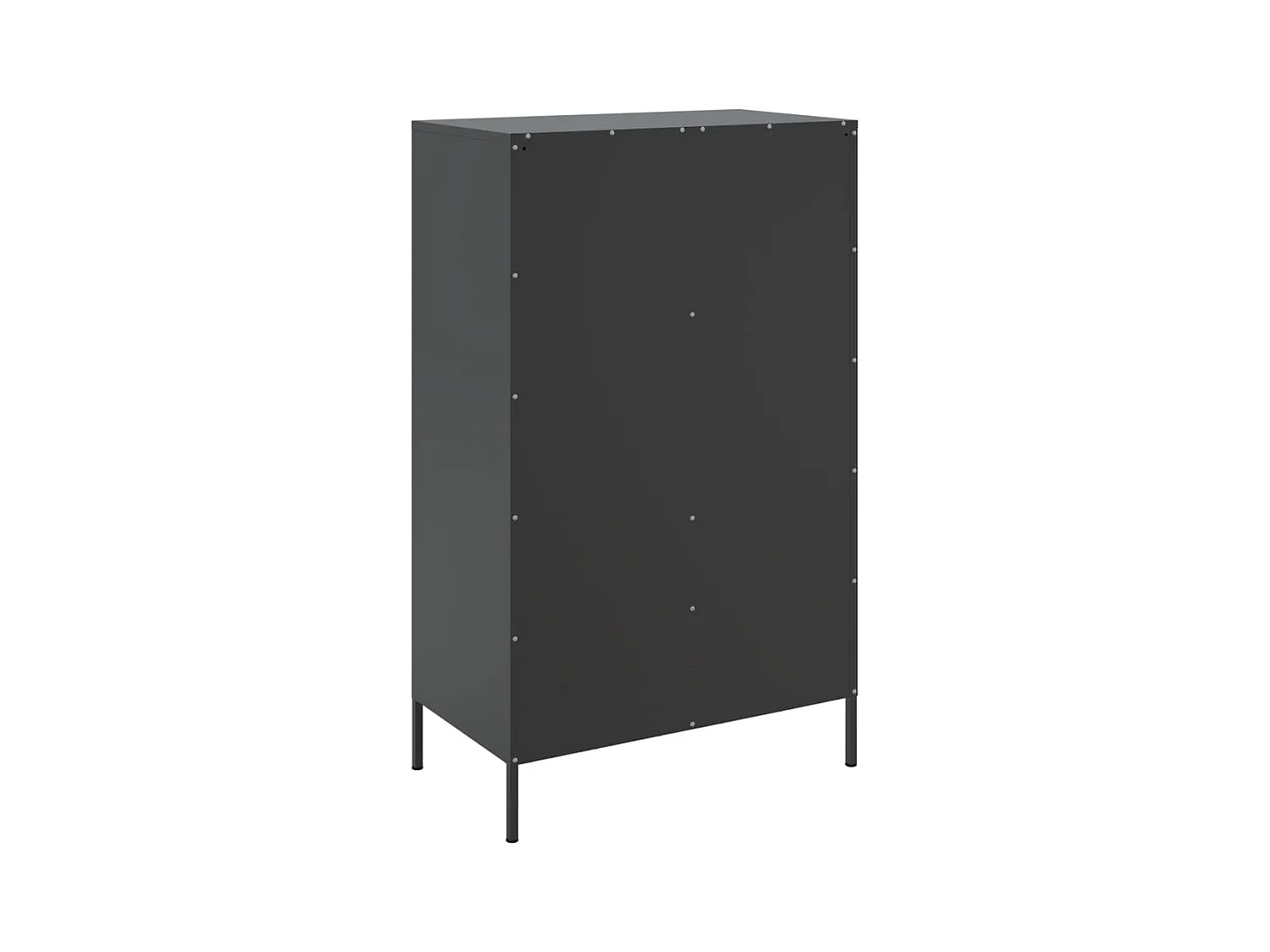 Buffet haut noir 68x39x113 cm acier