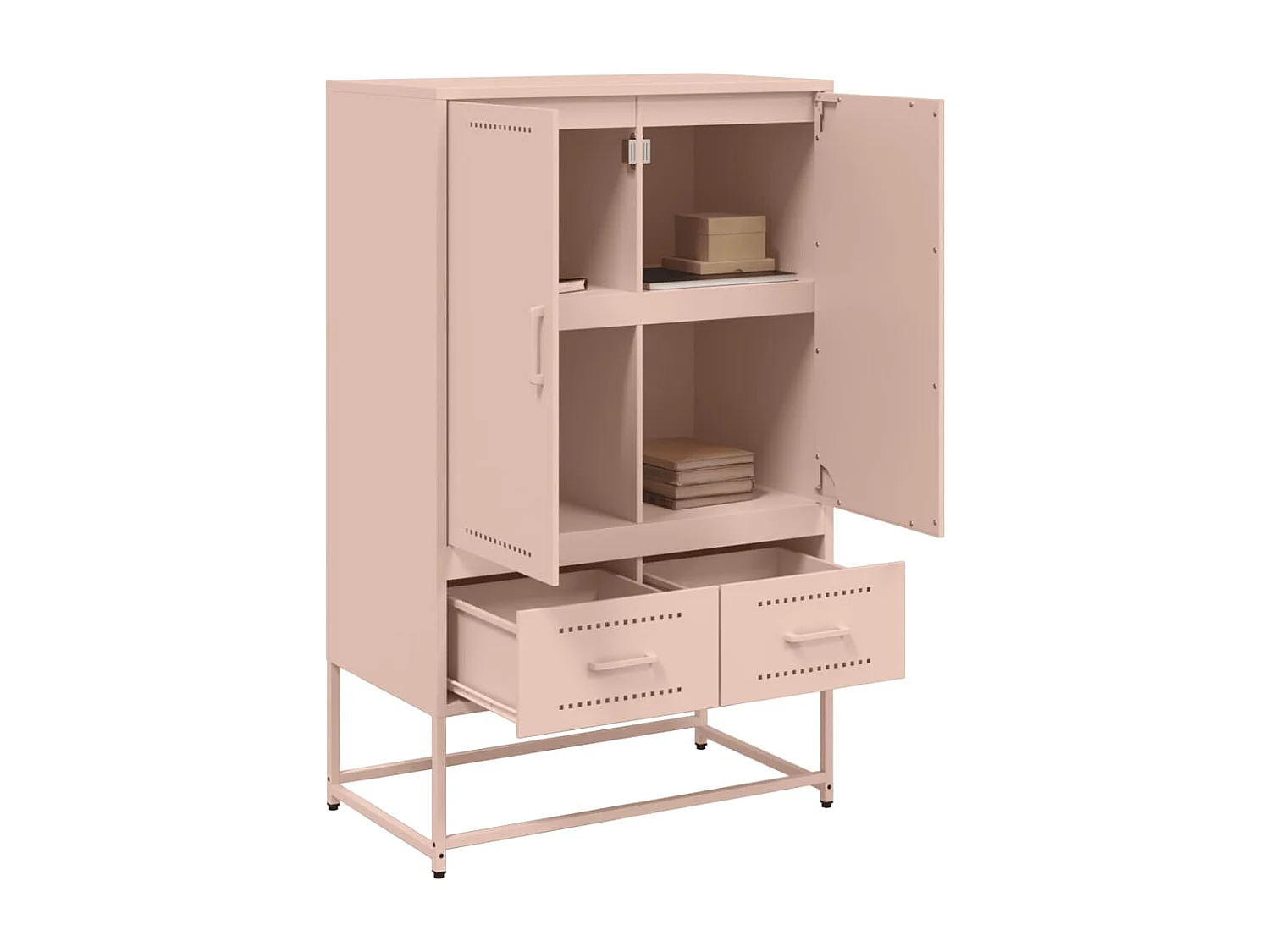 Buffet haut rose 68x39x111,5 cm acier