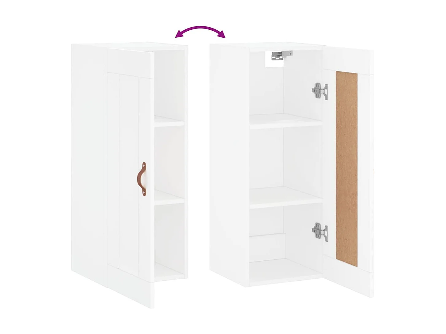 Armoire murale blanc 34,5x34x90 cm bois d'ingénierie