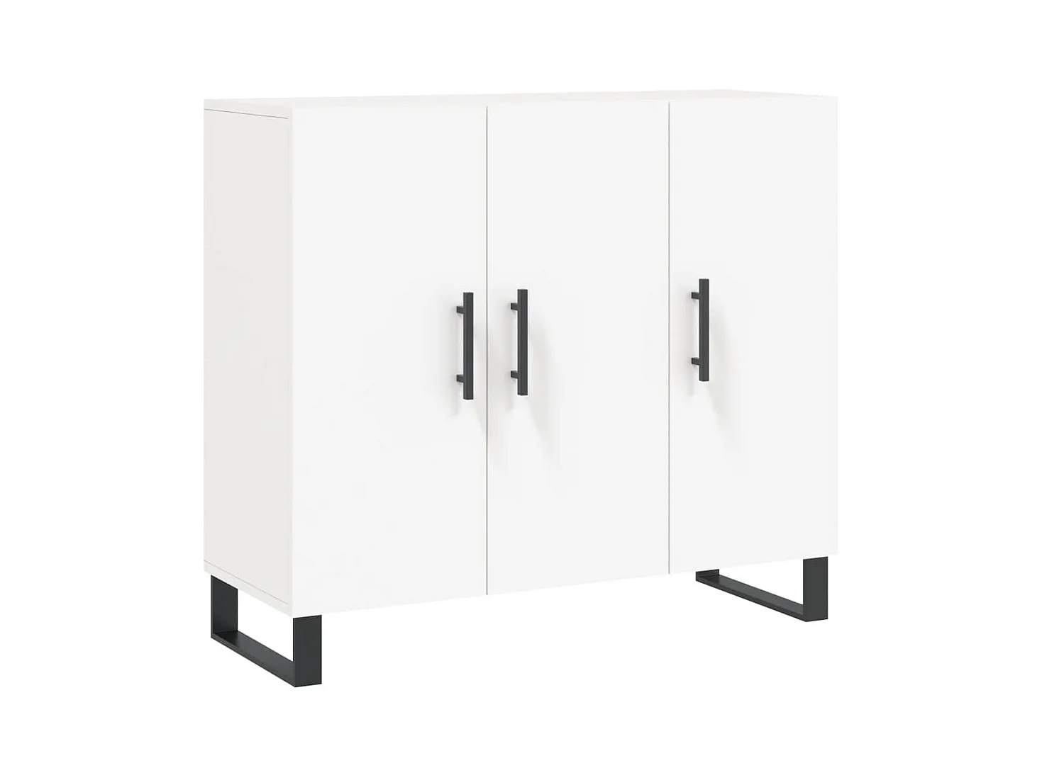 Buffet blanc 90x34x80 cm bois d'ingénierie