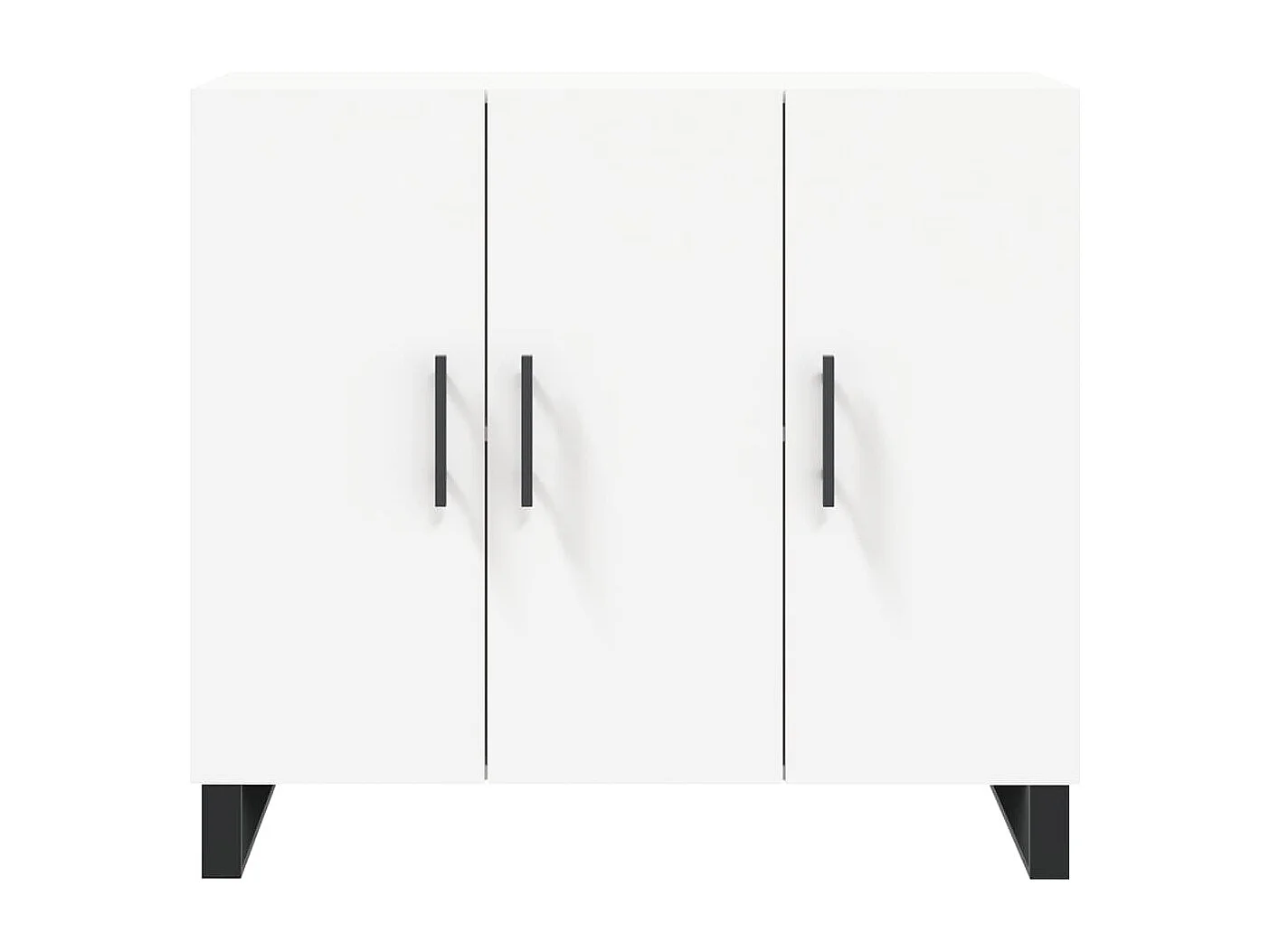 Buffet blanc 90x34x80 cm bois d'ingénierie