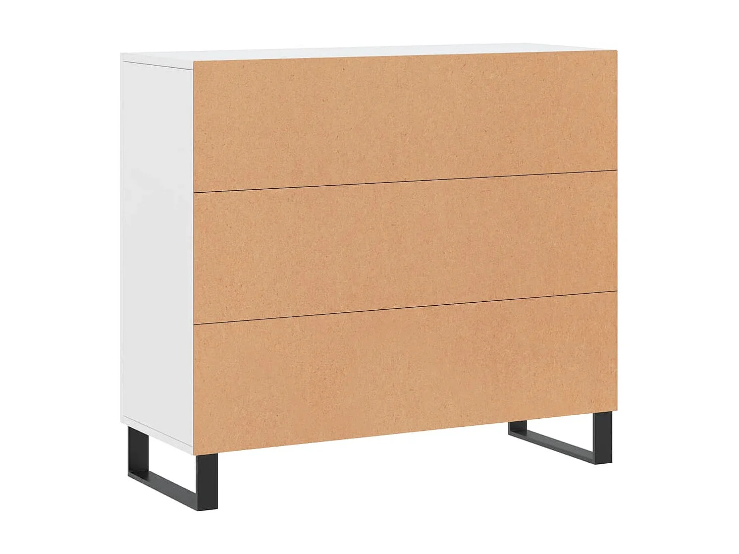 Buffet blanc 90x34x80 cm bois d'ingénierie