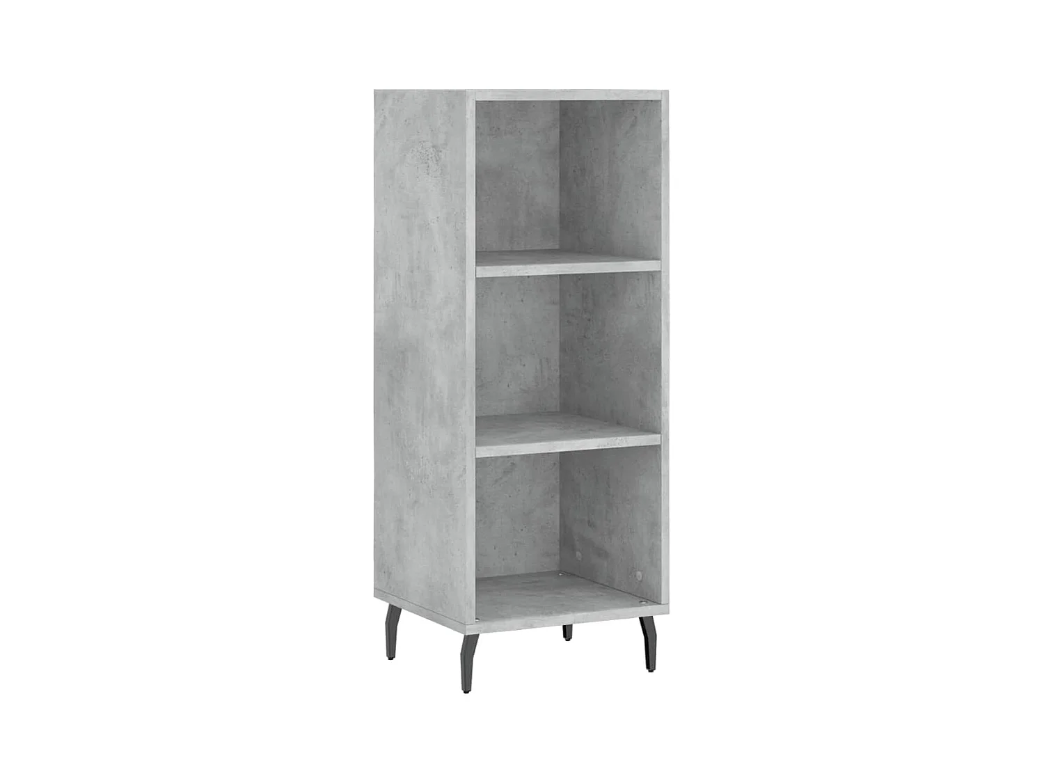 Buffet haut Gris béton 34,5x34x180 cm Bois d'ingénierie