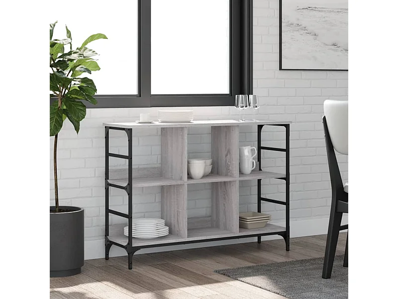 Buffet sonoma gris 102x32x73,5 cm bois d'ingénierie