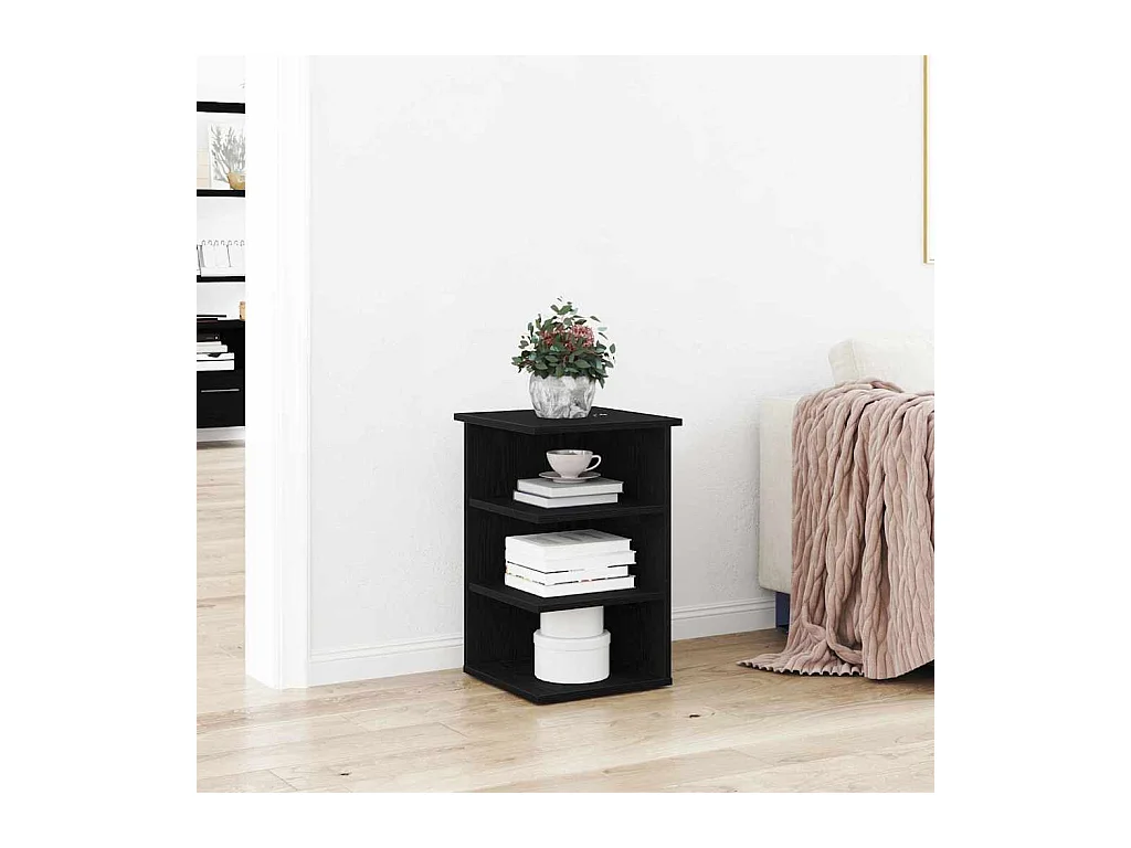 Meuble de rangement Noir Chêne 35x35x55 cm Bois d'ingénierie