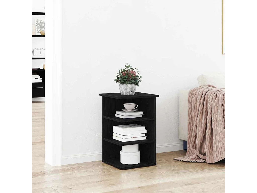 Meuble de rangement Noir Chêne 35x35x55 cm Bois d'ingénierie