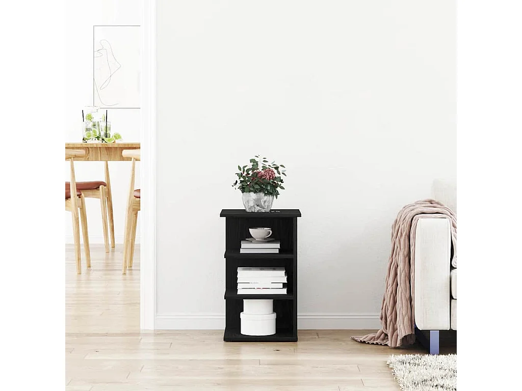 Meuble de rangement Noir Chêne 35x35x55 cm Bois d'ingénierie