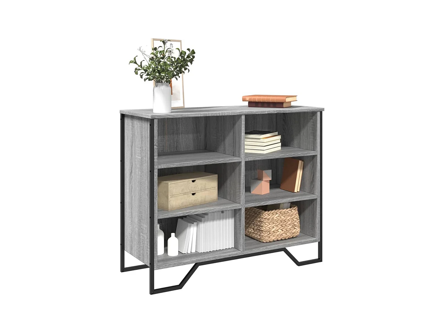 Buffet sonoma gris 91x35,5x74,5 cm bois d'ingénierie