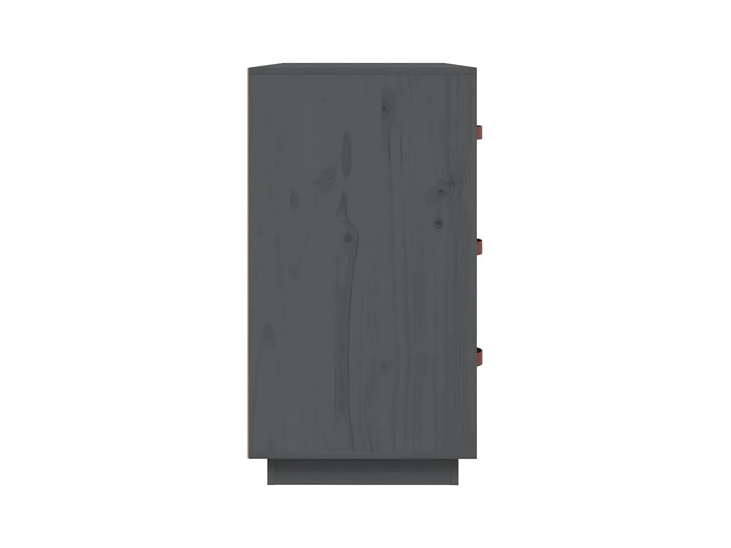 Buffet Gris 80x40x75 cm Bois massif de pin