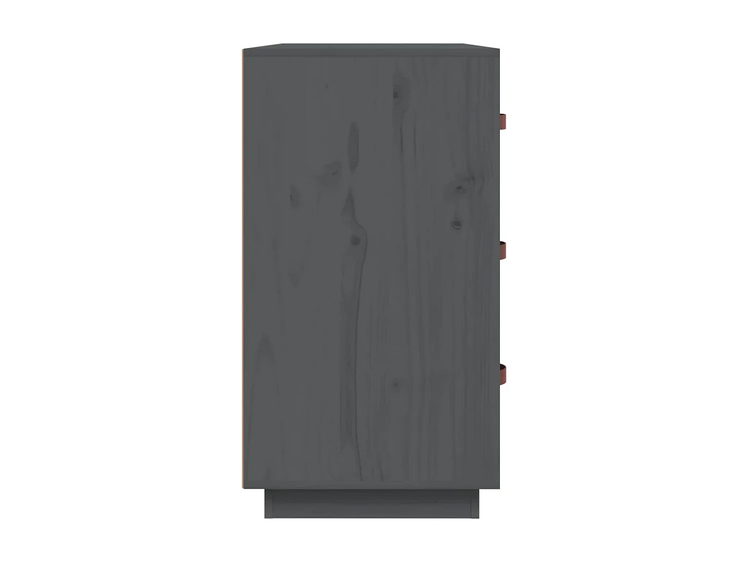 Buffet Gris 80x40x75 cm Bois massif de pin