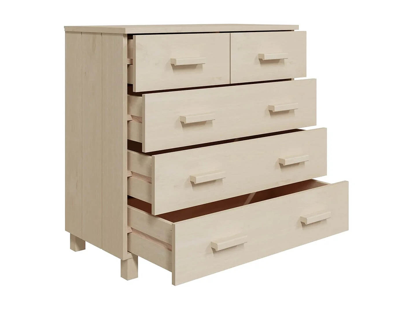 HAMAR Sideboard Honigbraun 79x40x80 cm Massivholz Kiefer