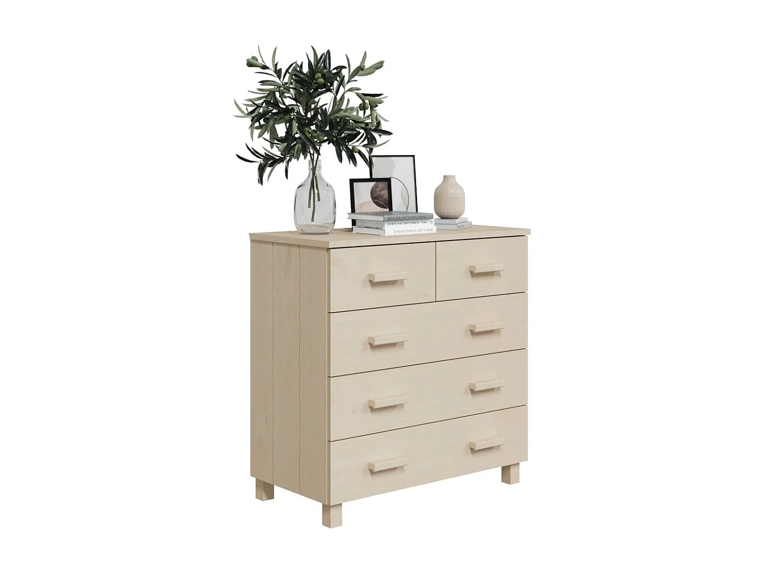 HAMAR Sideboard Honigbraun 79x40x80 cm Massivholz Kiefer