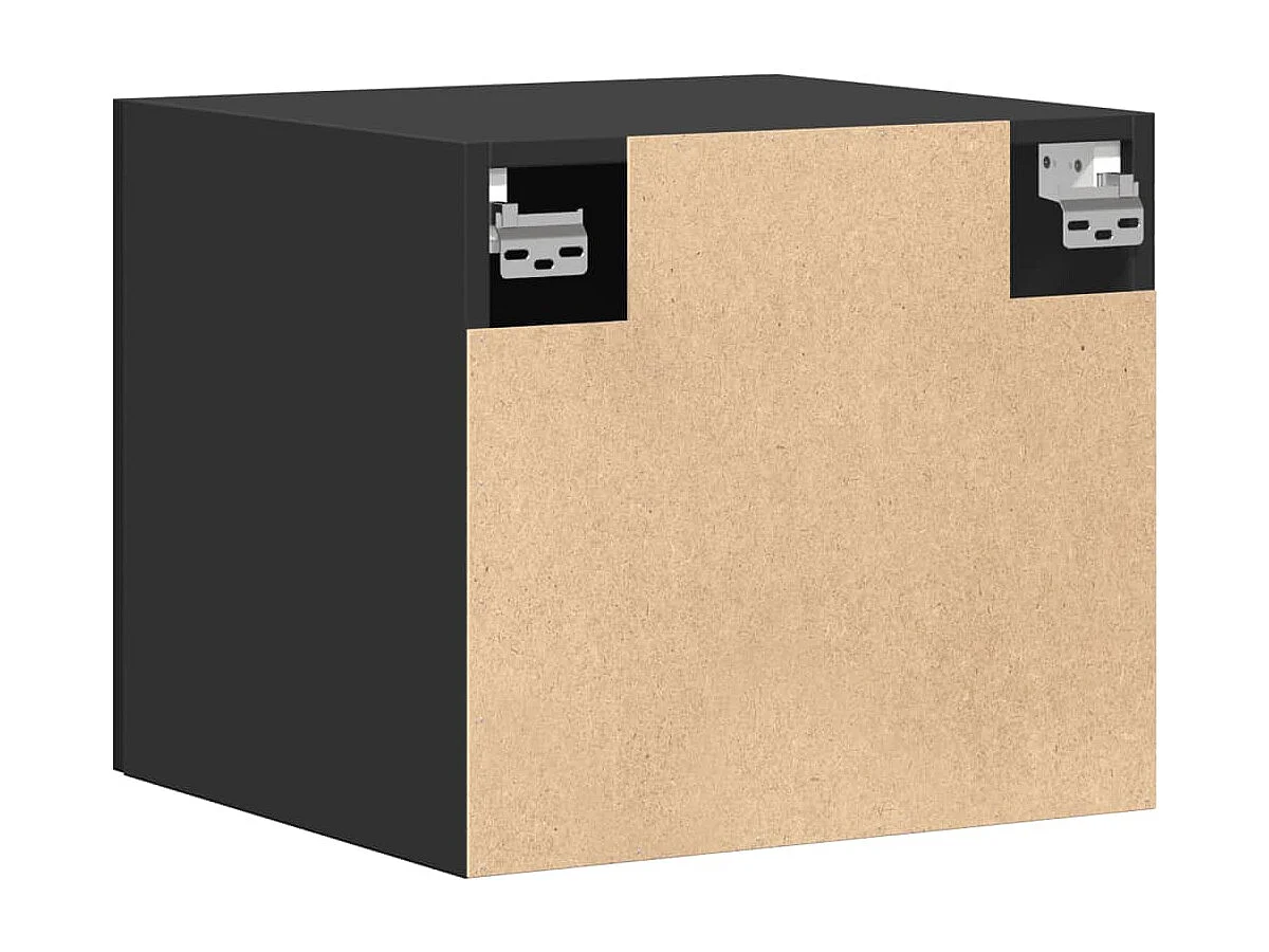 Zwarte wandkast 45x42,5x40 cm bewerkt hout