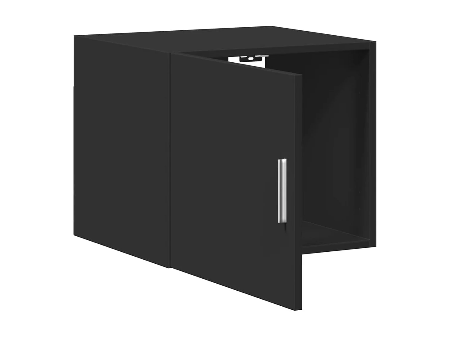 Zwarte wandkast 45x42,5x40 cm bewerkt hout