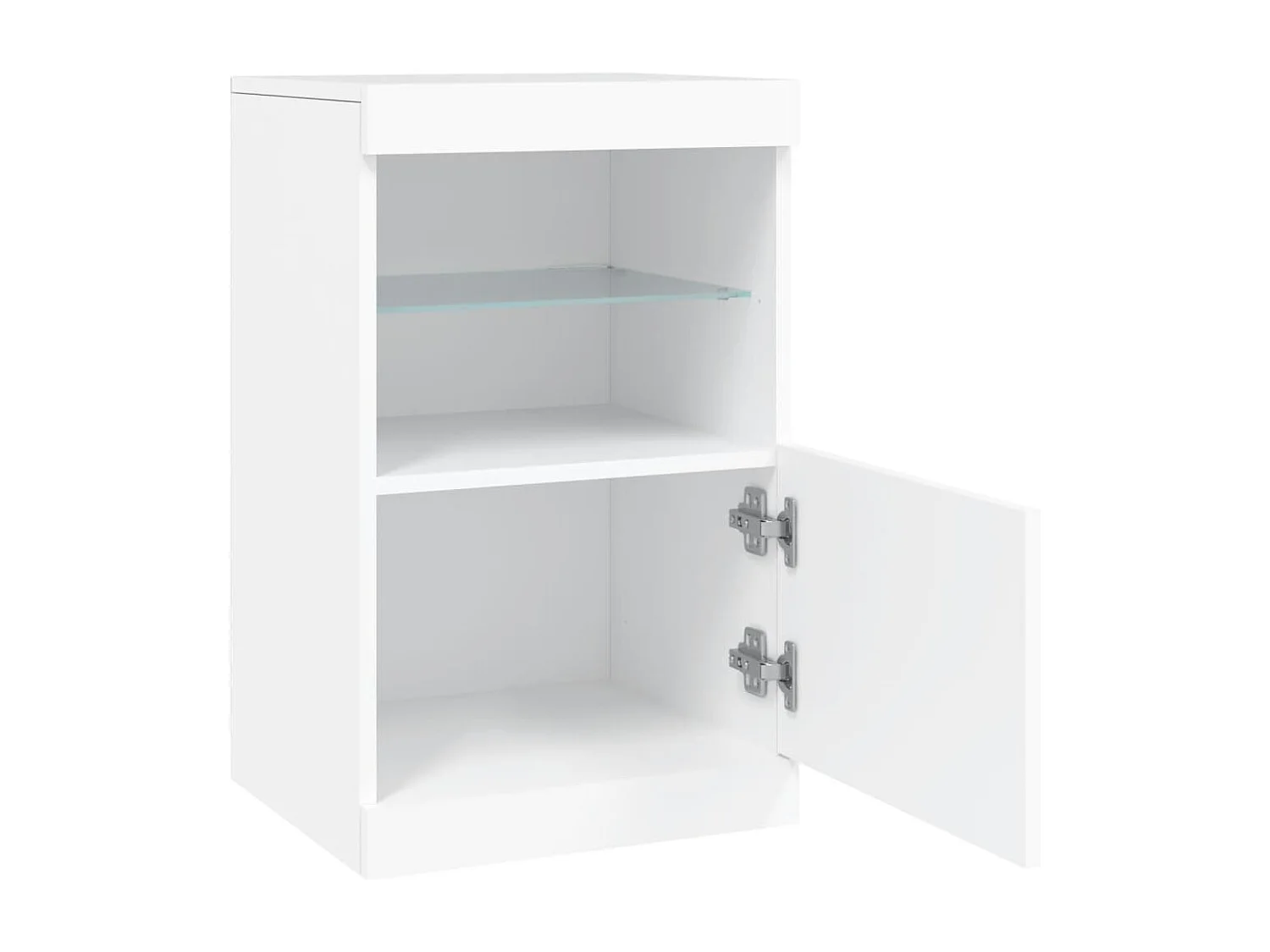 Credenza con luci LED bianche 41x37x67 cm