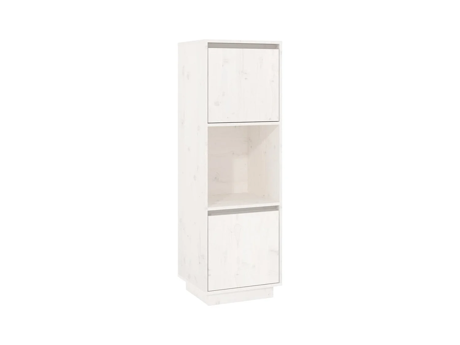 Buffet haut Blanc 38x35x117 cm Bois massif de pin