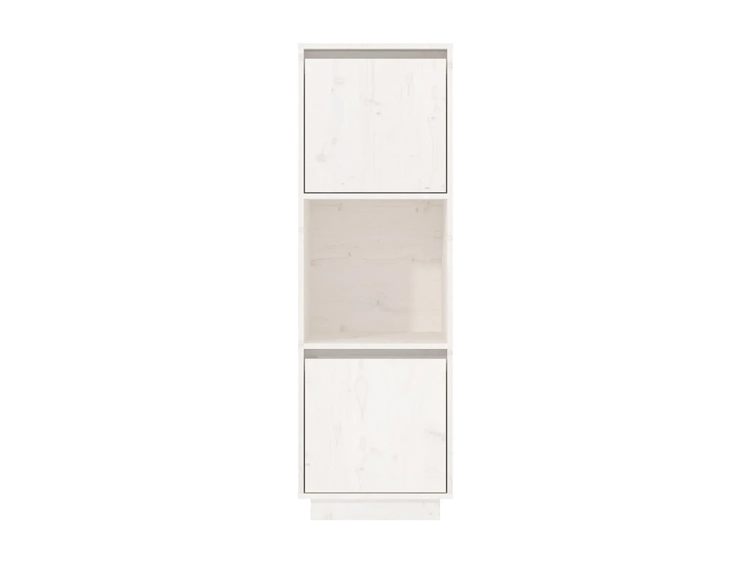 Buffet haut Blanc 38x35x117 cm Bois massif de pin