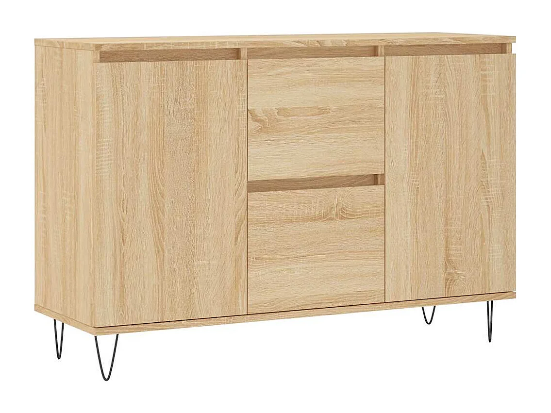 Buffet chêne sonoma 104x35x70 cm bois d'ingénierie