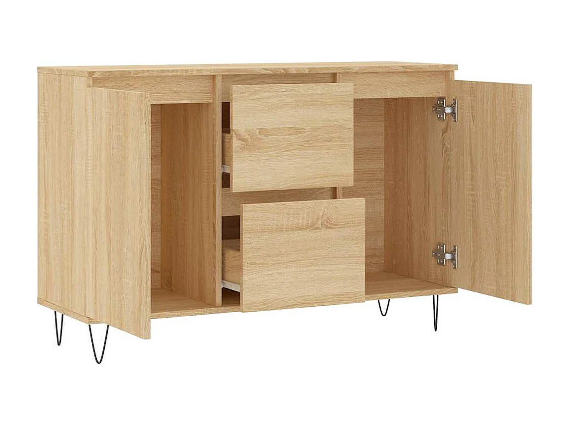 Buffet chêne sonoma 104x35x70 cm bois d'ingénierie