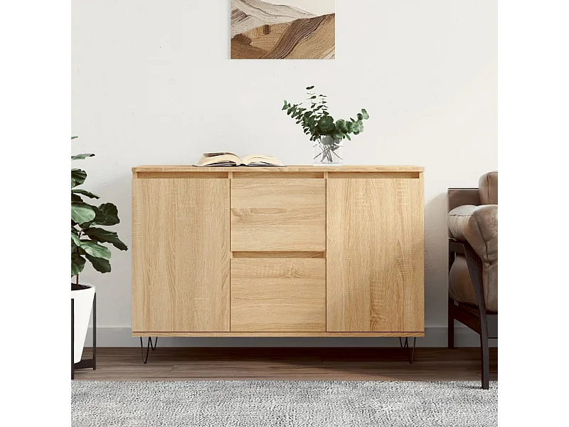 Sideboard aus Sonoma-Eiche 104x35x70 cm Holzwerkstoff