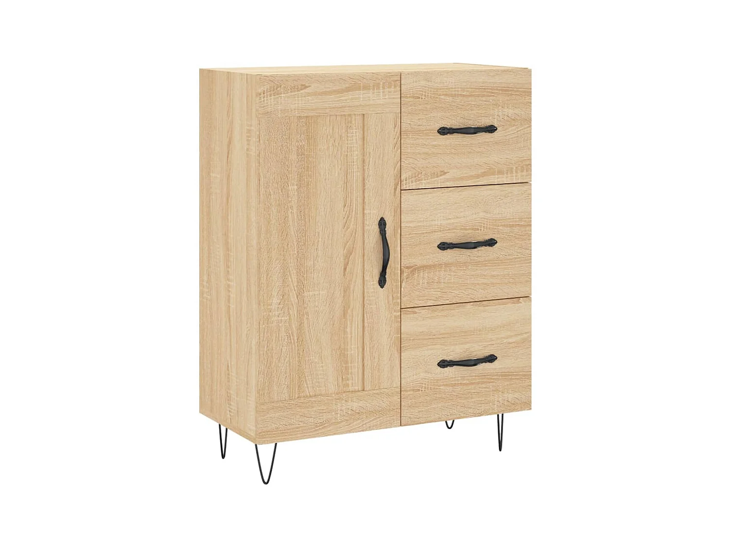 Credenza alta in rovere Sonoma 69,5x34x180 cm Legno ingegnerizzato