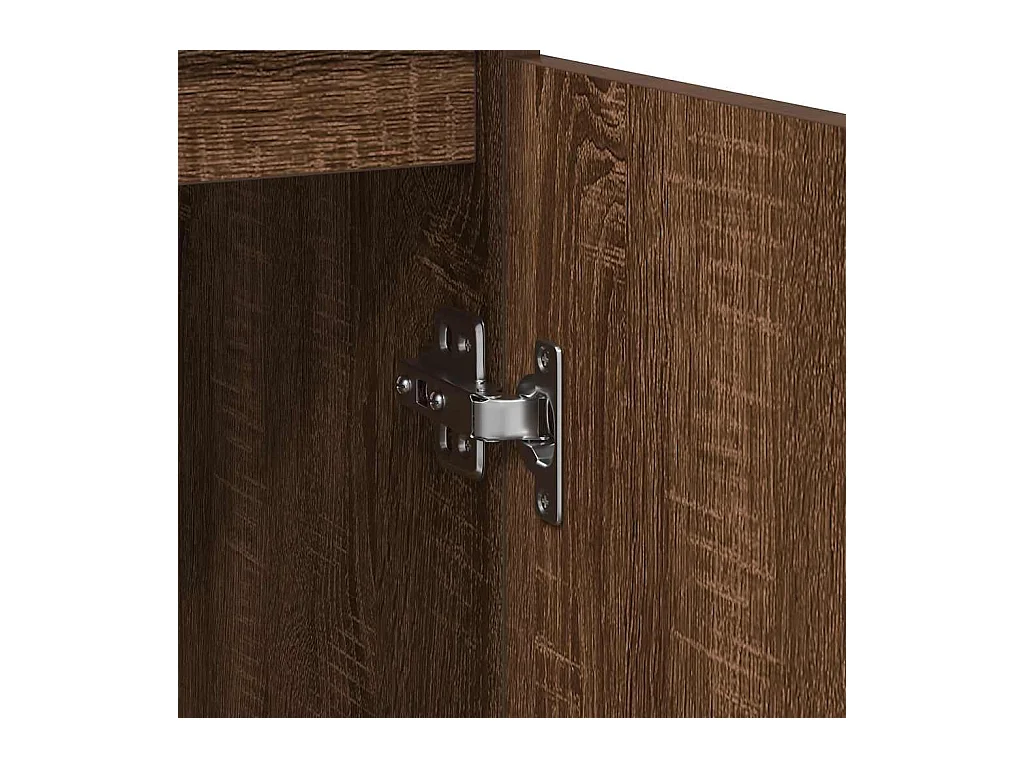 Sideboard aus brauner Eiche, 57 x 34 x 76 cm, Holzwerkstoff