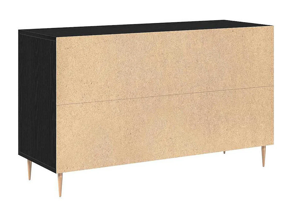 Credenza in rovere nero 100x36x60 cm in legno ingegnerizzato