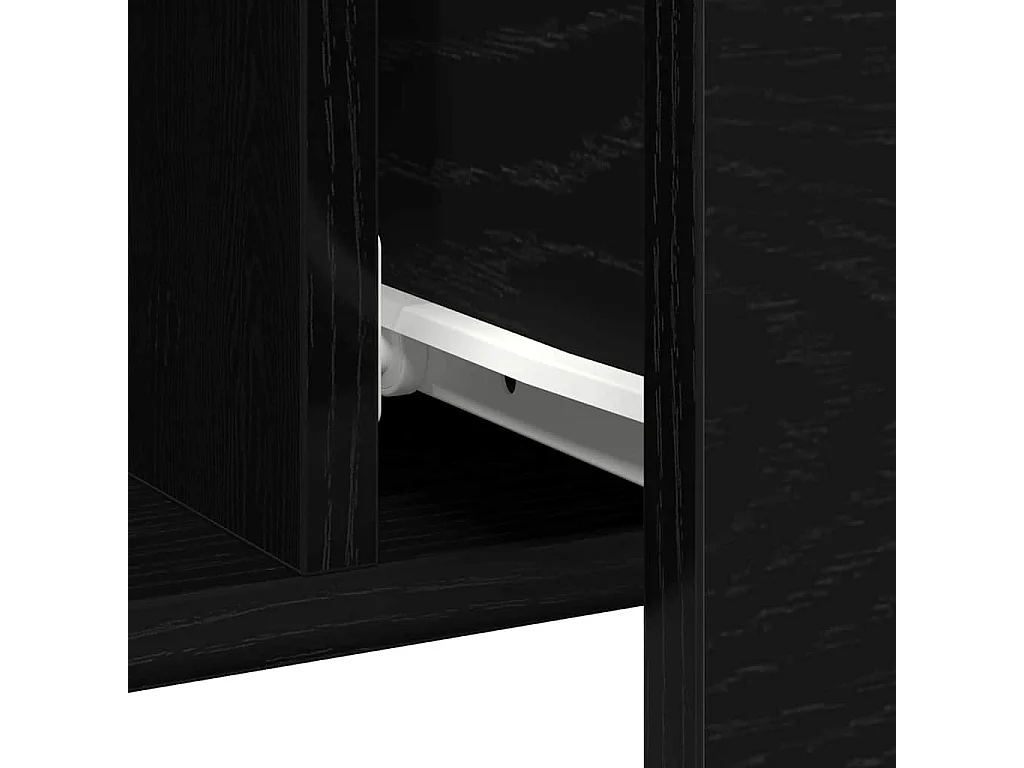 Credenza in rovere nero 100x36x60 cm in legno ingegnerizzato