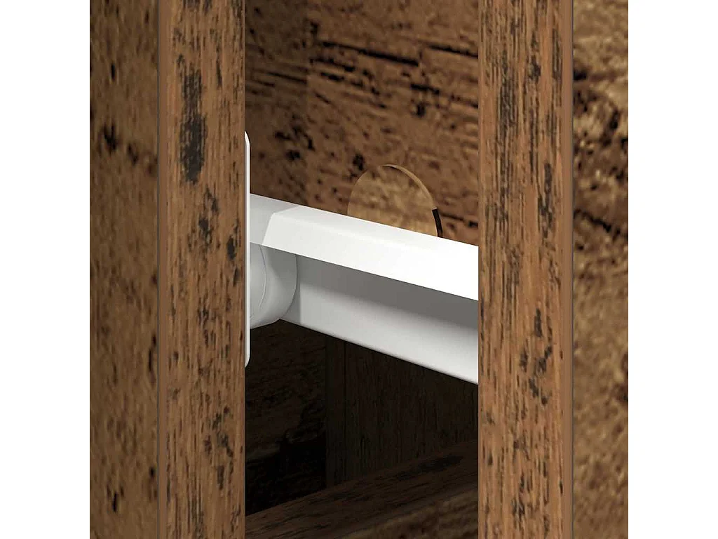 Buffet avec portes et tiroirs en vieux bois 101,5x35x70 cm