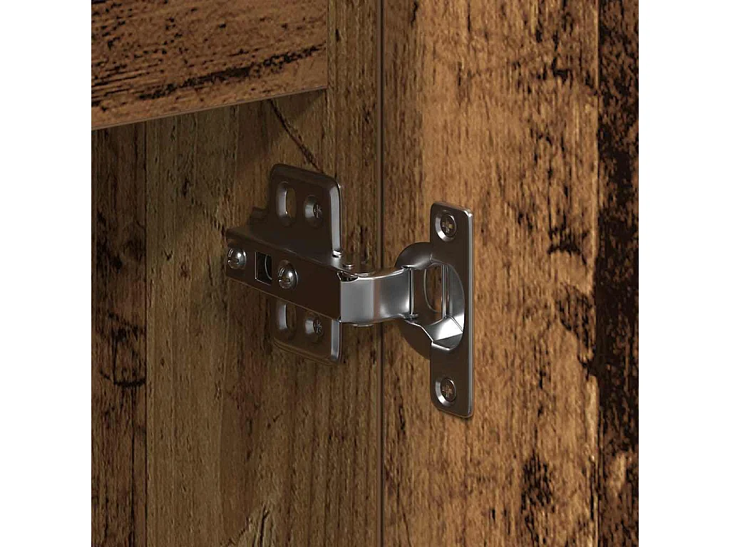 Buffet avec portes et tiroirs en vieux bois 101,5x35x70 cm