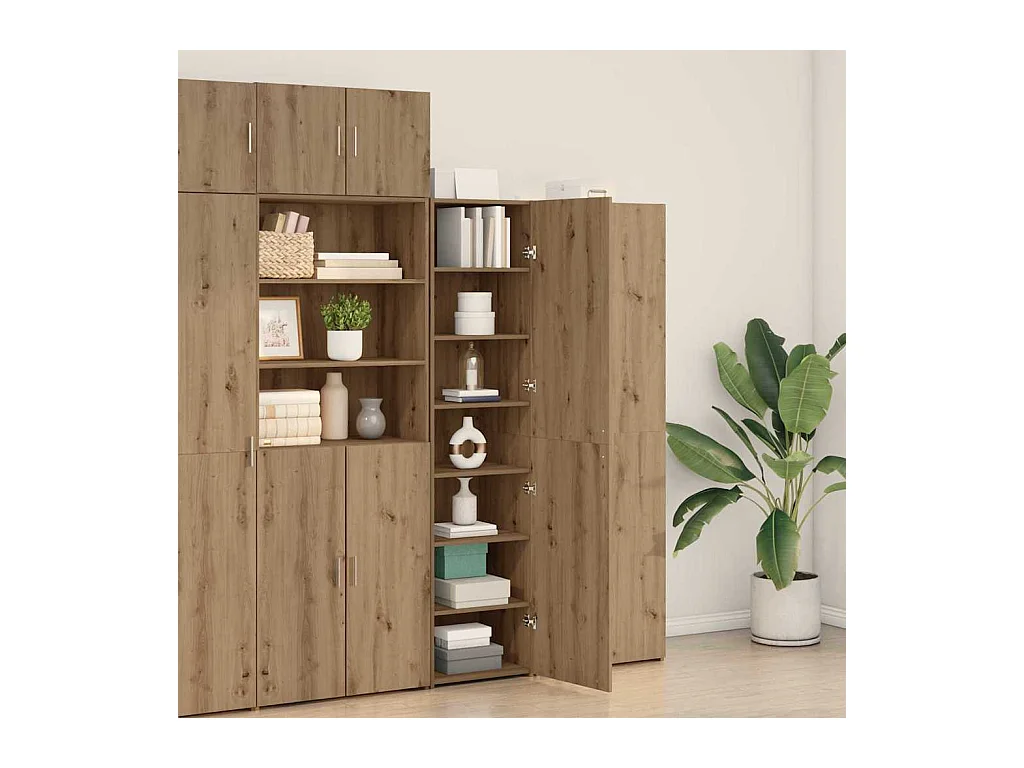 Commode Chêne Artisan 45x42.5x185 cm Bois d'ingénierie