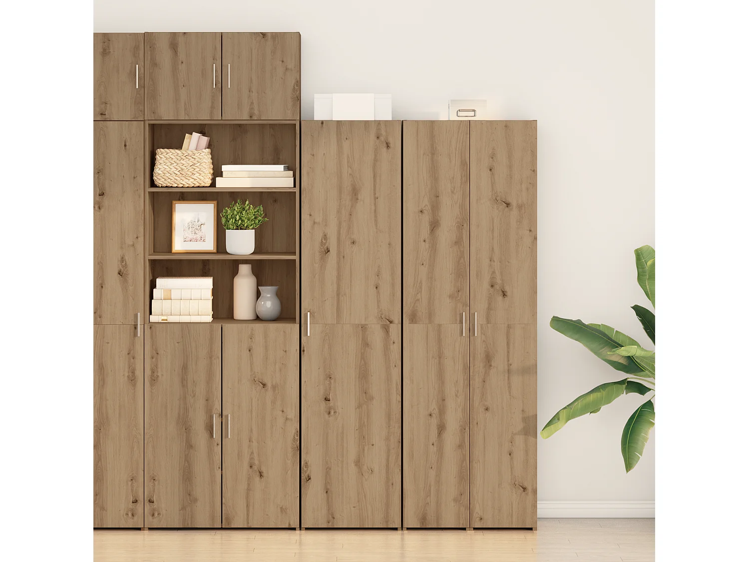 Commode Chêne Artisan 45x42.5x185 cm Bois d'ingénierie