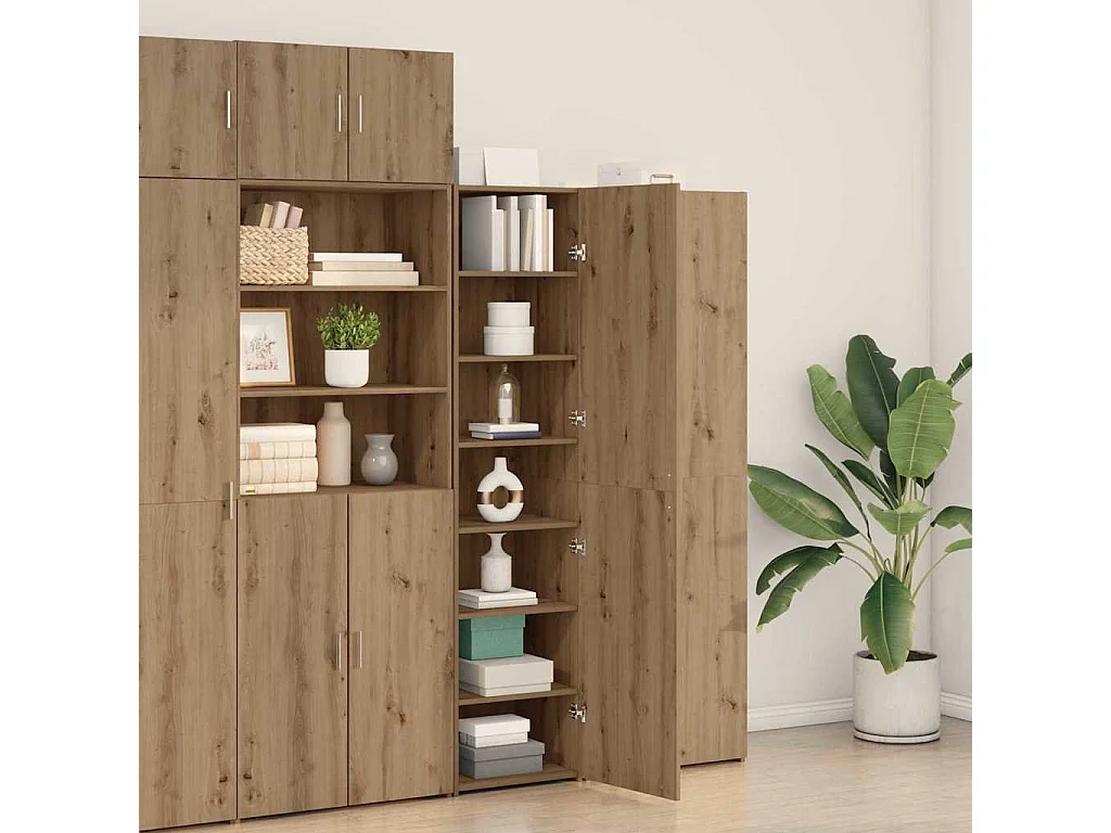 Commode Chêne Artisan 45x42.5x185 cm Bois d'ingénierie