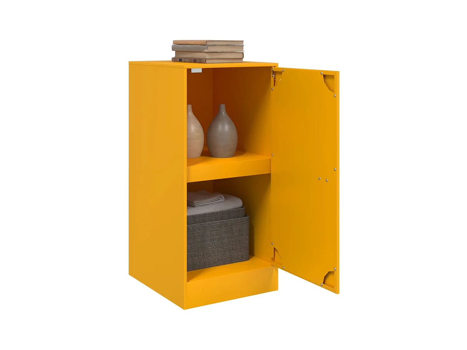 Buffet jaune moutarde 34,5x39x73 cm acier