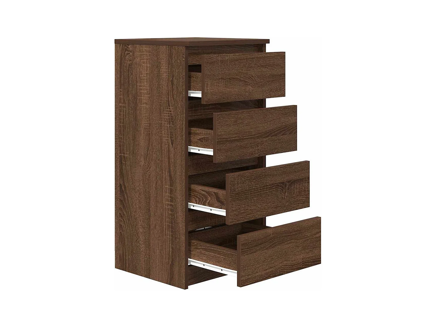 Buffet chêne marron 37,5x35x76 cm bois d'ingénierie