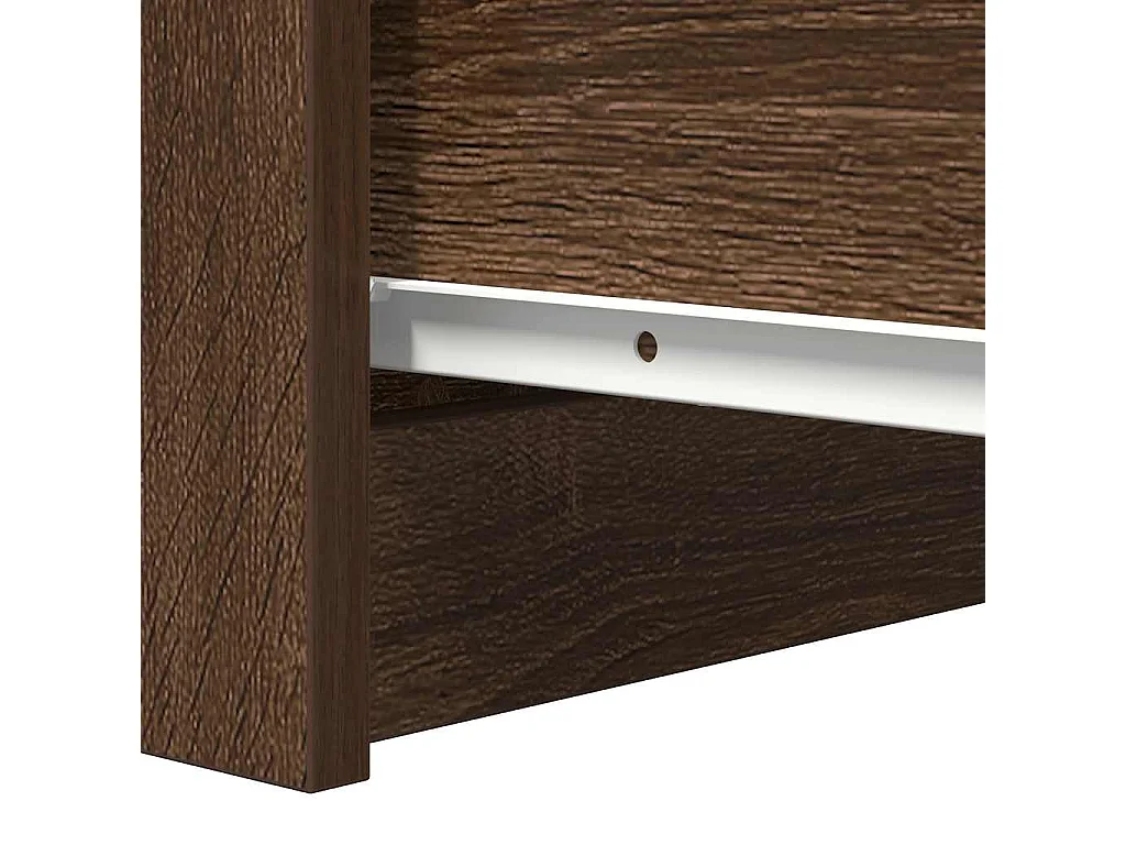 Buffet chêne marron 37,5x35x76 cm bois d'ingénierie