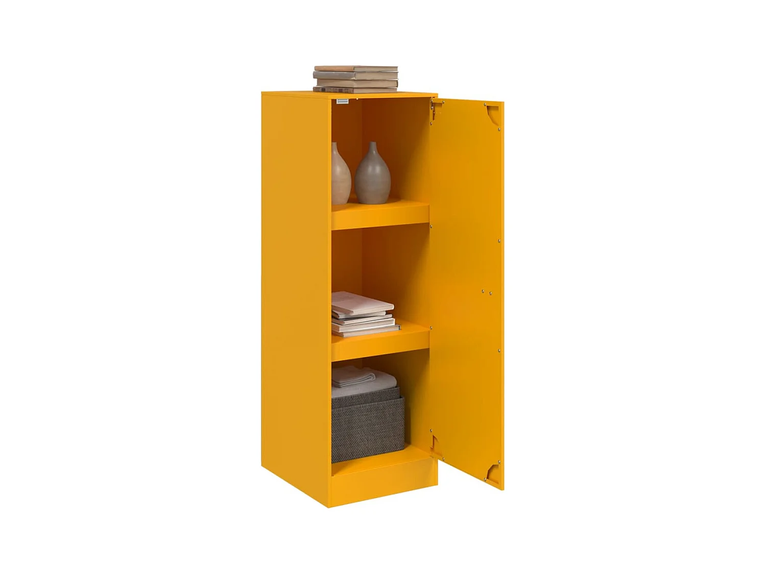 Buffet jaune moutarde 34,5x39x107 cm acier