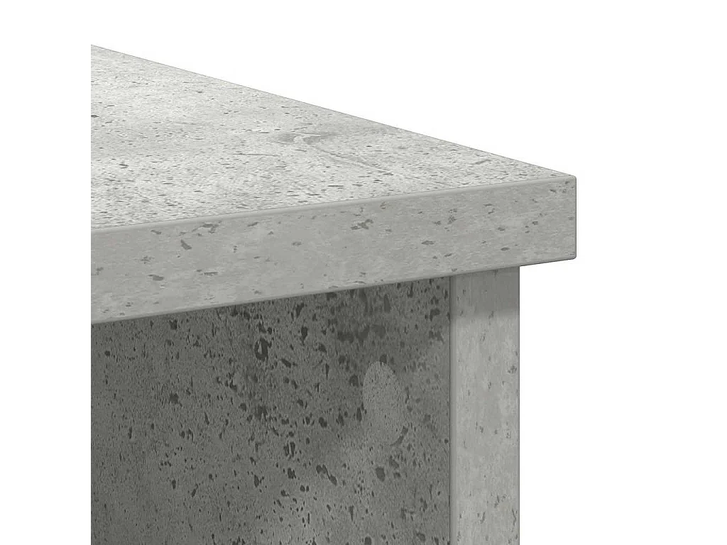 Buffet avec tiroir gris béton 101x35x76 cm bois d'ingénierie