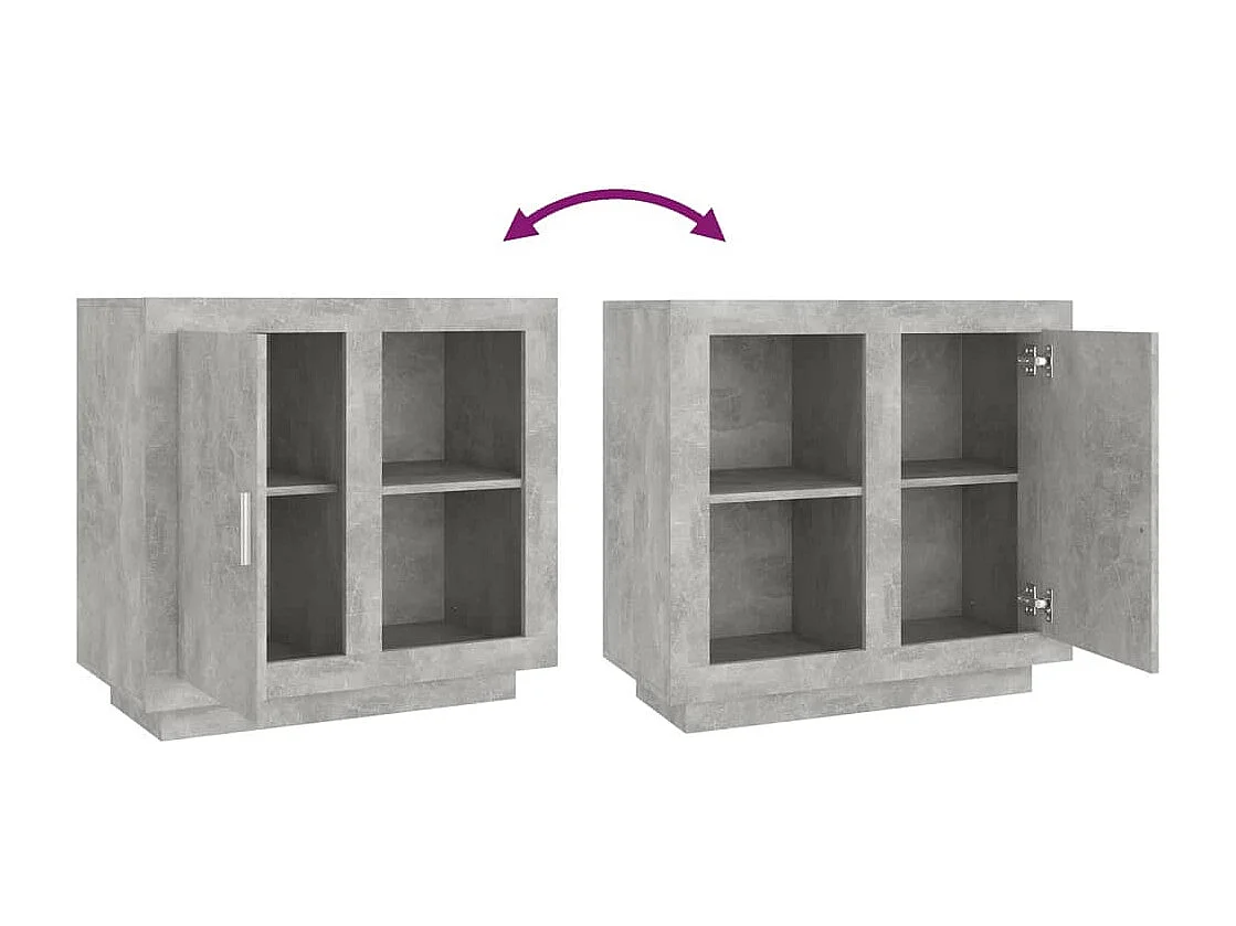 Buffet Gris béton 80x40x75 cm