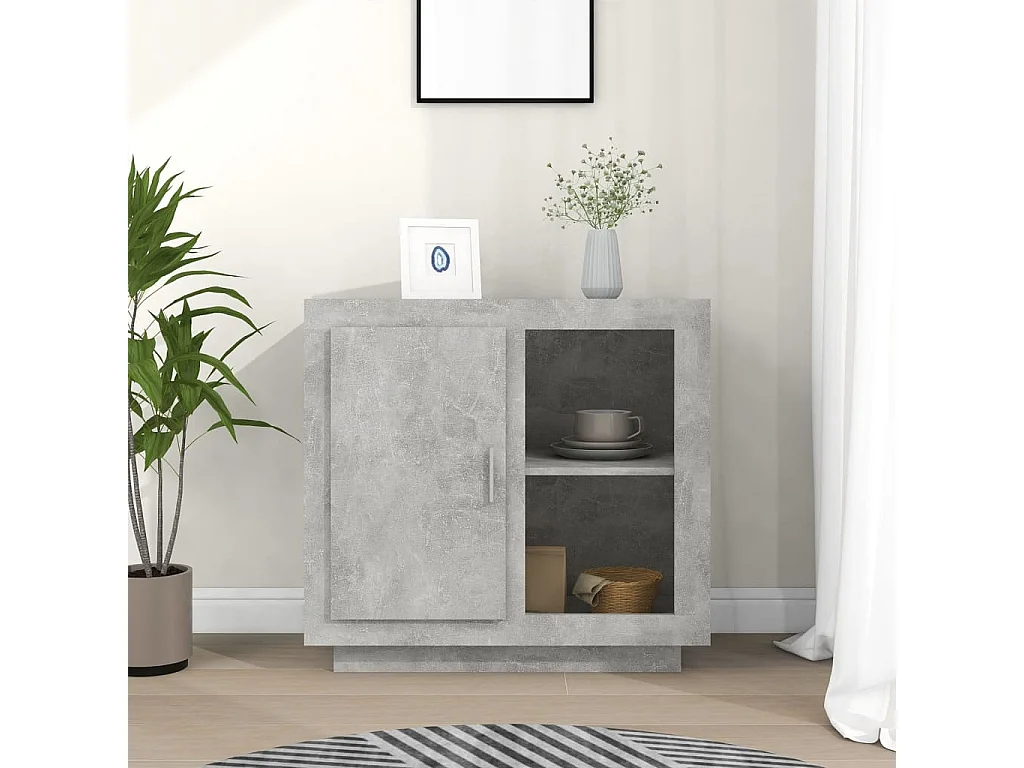 Buffet Gris béton 80x40x75 cm