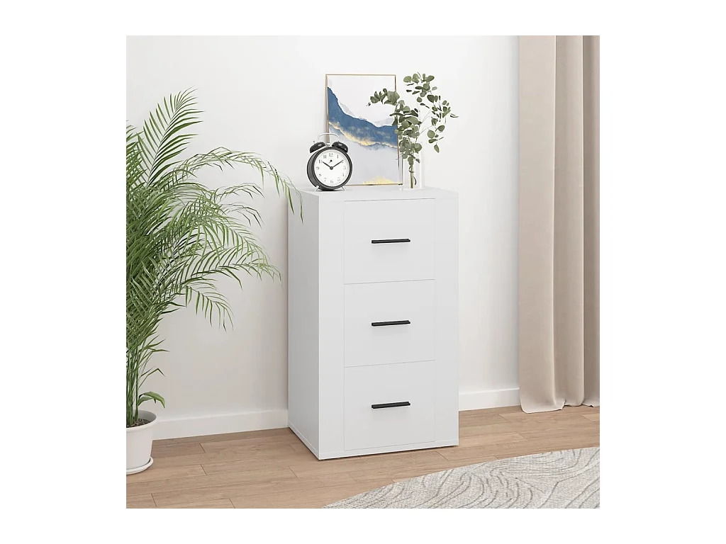 Buffet Blanc 40x33x70 cm Bois d'ingénierie