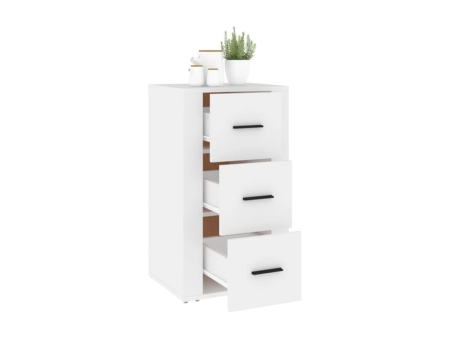 Buffet Blanc 40x33x70 cm Bois d'ingénierie