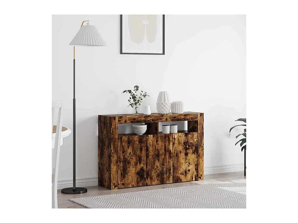 Buffet Chêne Fumé Bois d'Ingénierie 116 x 30 x 75 cm