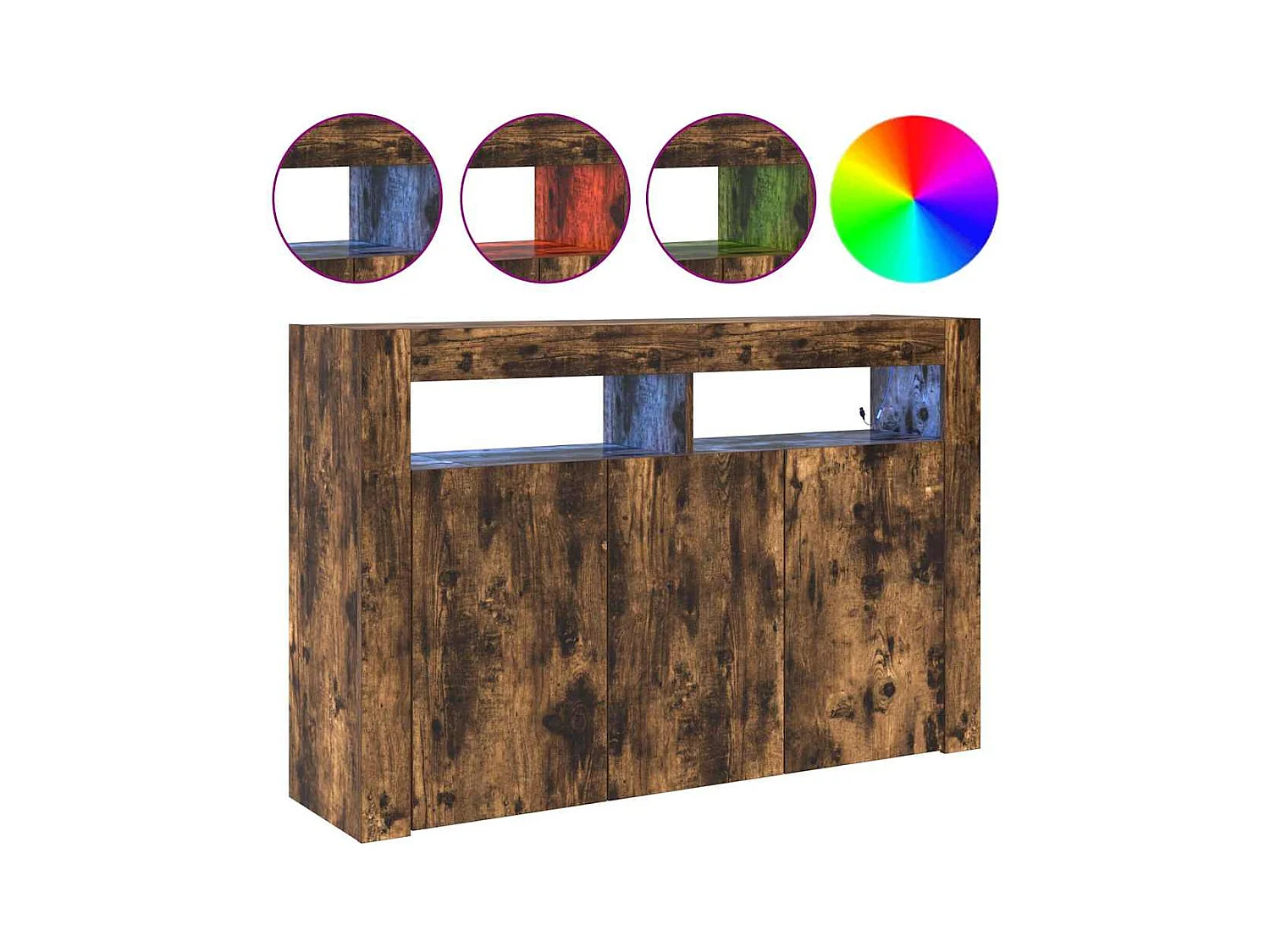 Buffet Chêne Fumé Bois d'Ingénierie 116 x 30 x 75 cm