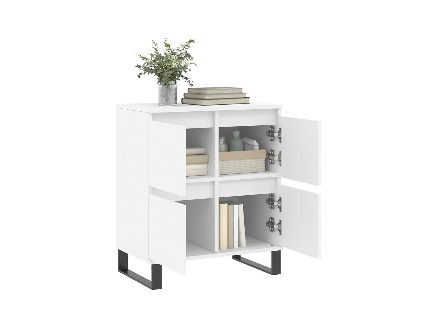 Buffet Blanc 60x35x70 cm Bois d'ingénierie