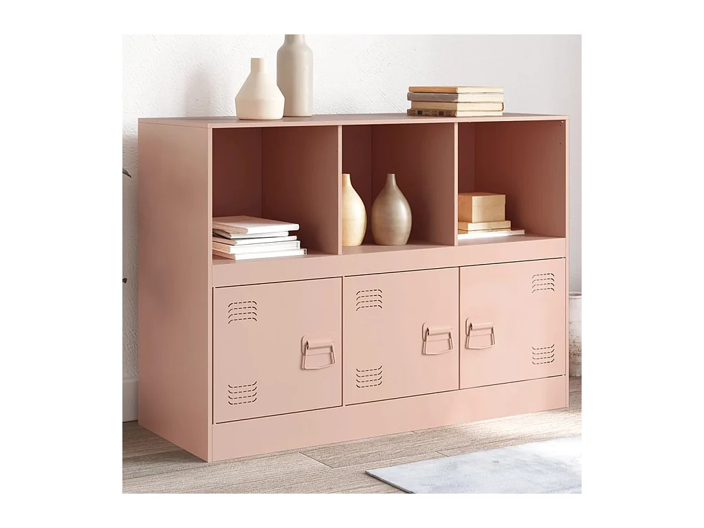 Buffet rose 99x39x73 cm acier