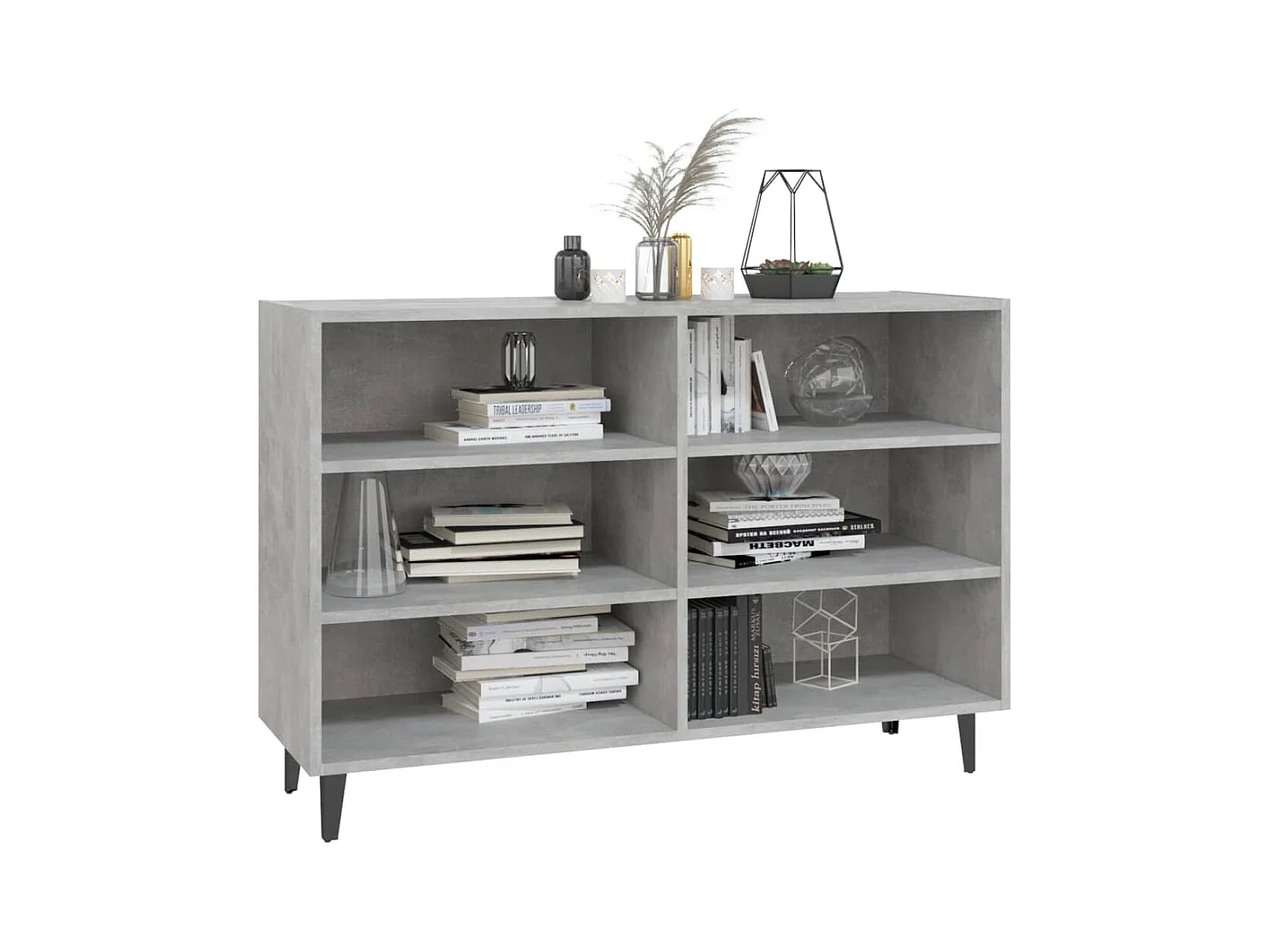 Buffet gris béton 103,5x35x70 cm bois d'ingénierie